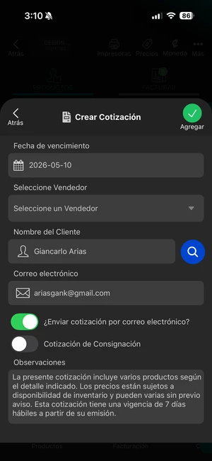 Detalles y Condiciones